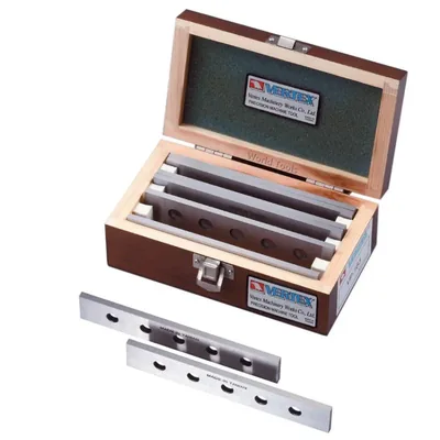Jogo de 08 calços temperados e retificados 0,01mm 50hrc espessura de 05,0mm - vp-163 vertex