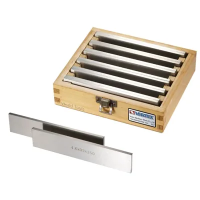 Jogo de 12 calços temperados e retificados 0,01mm 50hrc espessura de 4,6mm - vp-146 vertex