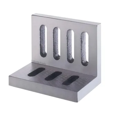 Cantoneira de ferro fundido retificado com ranhuras 6" x 4-1/2" x 5" polegadas - vr-60 vertex