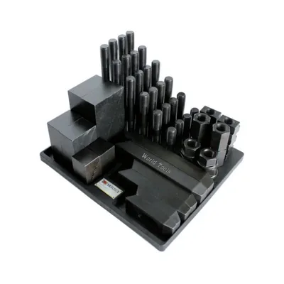 Kit de fixação com 58 peças para mesa com canal de 22,0mm fuso m20 - ck-20 vertex