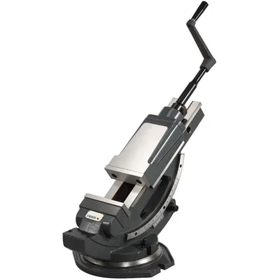 Morsa hidráulica inclinável em 50 graus abertura 0 a 300mm altura 237mm - vht-6 vertex