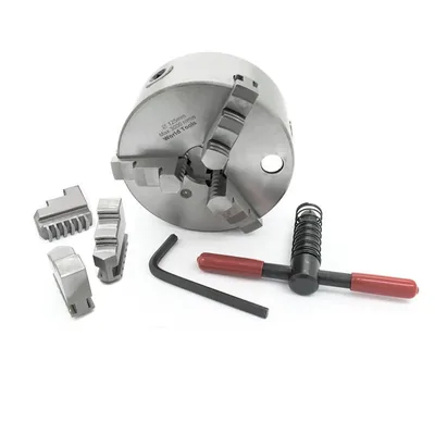 Placa de torno 3 castanhas universais ø 125mm com furação traseira - k-11125 world tools