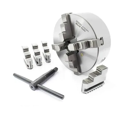 Placa de torno 4 castanhas universais ø 080mm com furação traseira - k-12080 world tools
