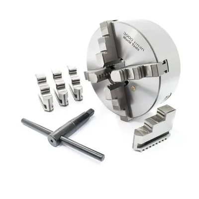 Placa de torno 4 castanhas universais ø 160mm com furação traseira - k-12160 viber