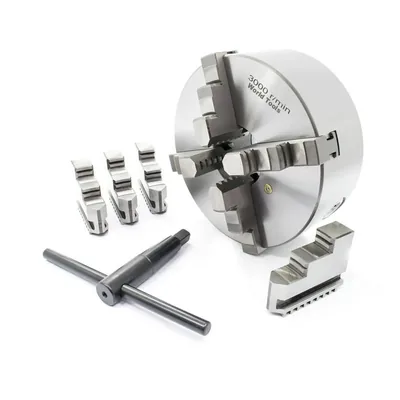 Placa de torno 4 castanhas universais ø 250mm com furação traseira - k-12250 world tools
