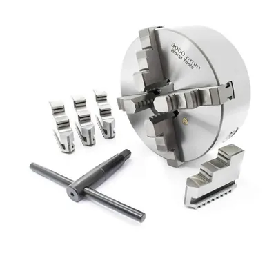 Placa de torno 4 castanhas universais ø 400mm com furação traseira - k-12400 world tools