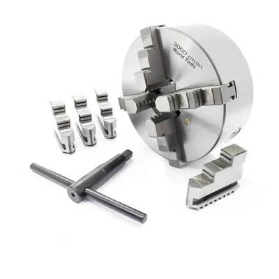 Placa de torno 4 castanhas universais ø 500mm com furação traseira - k-12500 world tools