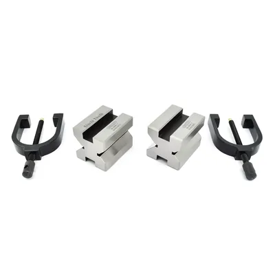 Bloco em v de aço fornecido em par com grampos e dimensões 050 x 040 x 040mm - 6896-11 insize