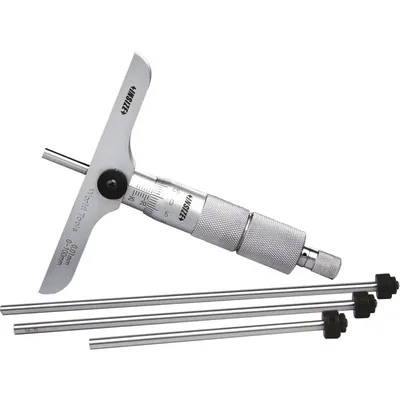 Micrômetro de profundidade encaixe com rosca 0 a 075 x 0,01mm base 101,5mm - 3241-75 insize