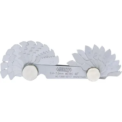Calibre de rosca métrica e whitworth 50 peças 0,40 a 07,0mm e 4 a 62tpi - 4820-450 insize