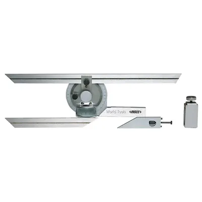 Transferidor de ângulo universal 0 a 360 graus com lupa réguas de 150 e 300mm - 2372-360 insize