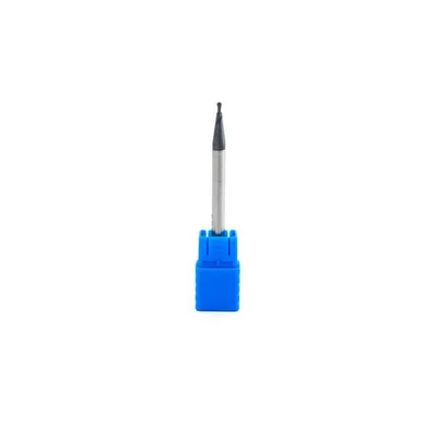 Fresa metal duro 45hrc esférica 2 cortes ø 02,5 - 050 - 06,0mm h04 curta tialn - guran