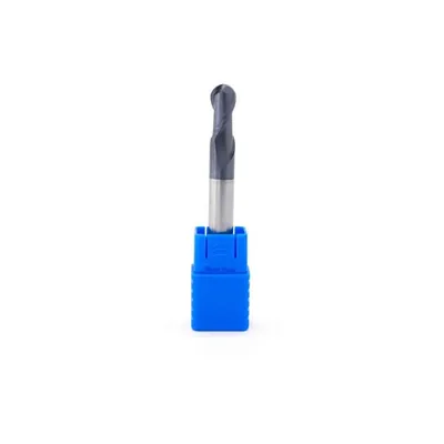 Fresa metal duro 45hrc esférica 2 cortes ø 10,0 - 075 - 20,0mm h10 curta tialn - guran