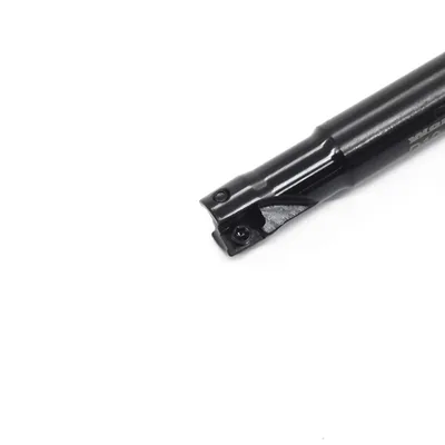 Fresa de topo ø 10 x 120mm 2 cortes haste ø 09,8mm para inserto aplx e apkt 0602 - guran