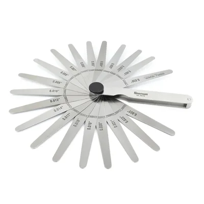 Calibrador de folga comprimento de 4" polegadas com 20 peças 0,002 a 0,030 polegadas - 66ts starrett
