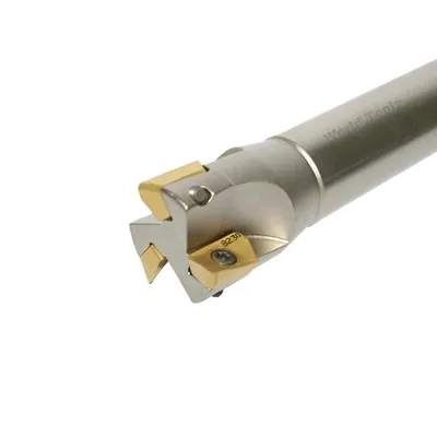 Fresa de topo ø 32 x 200mm 3 cortes haste ø 25,0mm para inserto admx 16 - guran
