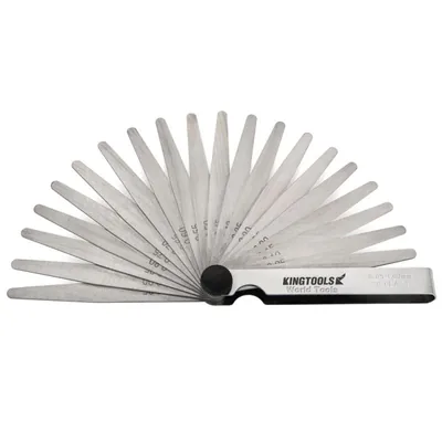 Calibrador de folga comprimento de 100mm com 20 peças 0,05 a 1,00mm - 600.011 king tools