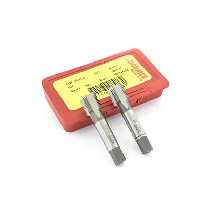 Jogo de macho manual hss g bsp 3/8" duas peças ii e iii din5157 - e119 dormer