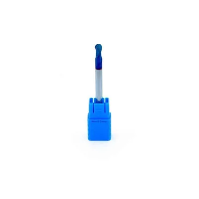 Fresa metal duro 63hrc esférica 2 cortes ø 05,0 - 050 - 13,0mm h05 curta blue - guran