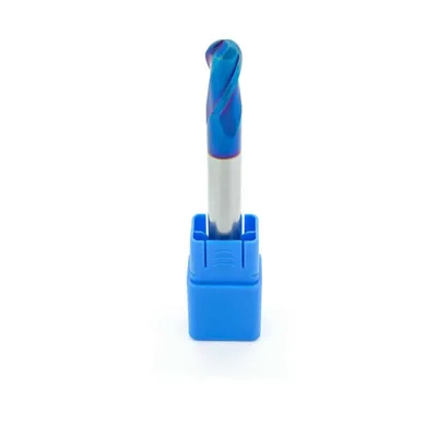 Fresa metal duro 63hrc esférica 2 cortes ø 12,0 - 075 - 24,0mm h12 curta blue - guran