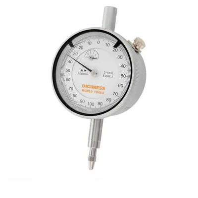 Relógio comparador 0 a 01 x 0,001mm milesimal com mostrador de 58mm - 121.320 digimess