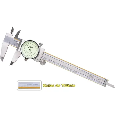 Paquímetro com relógio com guias de titânio 0 a 150 x 0,02mm - 1315-150 insize