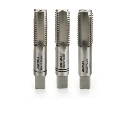 Jogo de macho manual hss m08,0 x 1,25 três peças i, ii e iii din352 - 2000 king tools