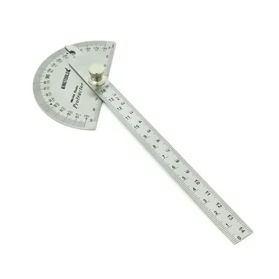 Transferidor de ângulo simples 0 a 180 graus com régua de 145mm - 600.090 king tools