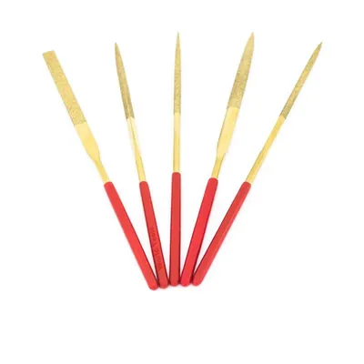 Jogo de lima agulha diamantada com 05 limas 3 x 50 x 140mm cobertura tin - lad-5lt daigo