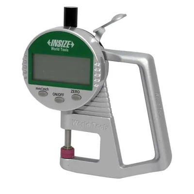 Medidor de espessura digital 0 a 10 x 0,01mm pontas planas de cerâmica arco 25mm - 2867-10 insize