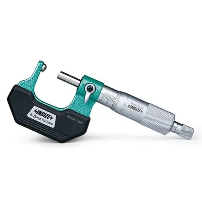 Micrômetro universal externo com ponta esférica dupla 0 a 025mm - 3260-25sa insize