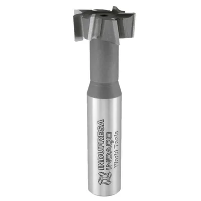 Fresa hss para rasgo em t ø 22,0 x 10,0mm haste cilíndrica e corte a direita din650 - 1601 indaço