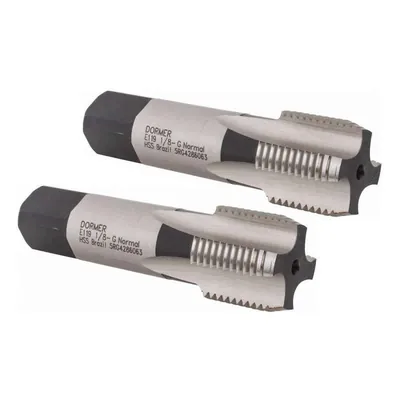 Jogo de macho manual hss g bsp 1/8" duas peças ii e iii din5157 - e119 dormer