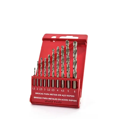 Jogo com 10 brocas hss din338 a114 ø 1,5 a 06,0mm - a29010br dormer