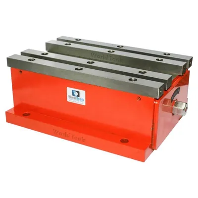 Bloco magnético para fixação de peças em máquinas cnc força de 2.000kgf - syt-200a world tools