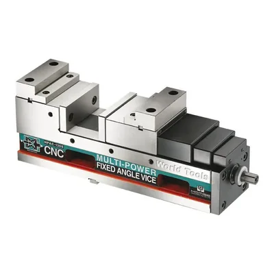 Morsa para cnc multi-power de ângulo fixo abertura 0 a 190/340mm mordentes 131mm - hpac-130s homge