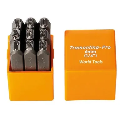Jogo com 09 punções numéricos marcadores de peças de 6mm - 44482/206 tramontina pro