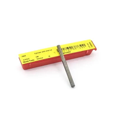 Lima rotativa de metal duro cilíndrica corte topo ø 03,0mm h3 double cut - p803 dormer