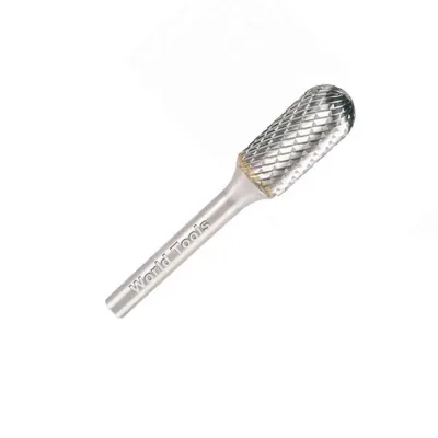 Lima rotativa de metal duro cilíndrica ponta esférica ø 12,7mm h6 double cut - p805 dormer