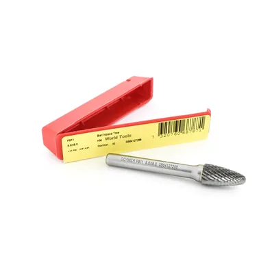Lima rotativa de metal duro arvore arredondada ø 09,6mm h6 double cut - p811 dormer