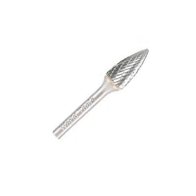 Lima rotativa de metal duro arvore pontiaguda ø 09,6mm h6 double cut - p813 dormer