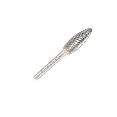 Lima rotativa de metal duro tipo chama ø 08,0mm h6 double cut - p815 dormer