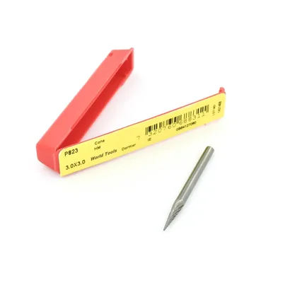 Lima rotativa de metal duro cônica ø 03,0mm h3 double cut - p823 dormer