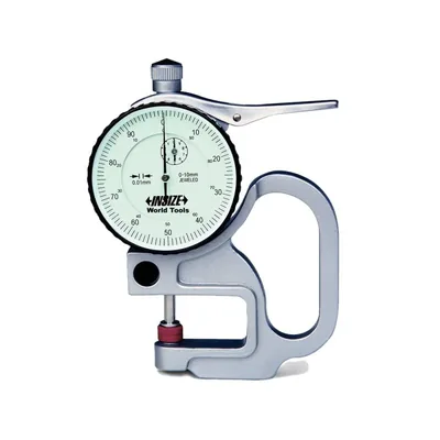 Medidor de espessura com relógio 0 a 10 x 0,01mm pontas planas de cerâmica 10mm - 2364-10 insize
