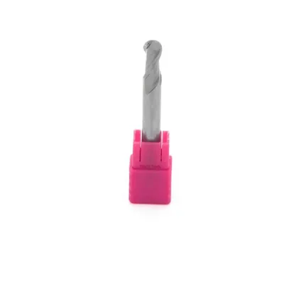 Fresa metal duro aluminium esférica 2 cortes ø 04,0 - 050 - 08,0mm h04 curta - guran