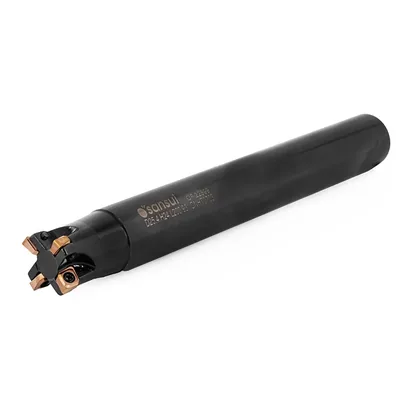 Fresa de topo ø 25 x 200mm 4 cortes haste ø 24,0mm para inserto cnht 07 - 93 graus - guran