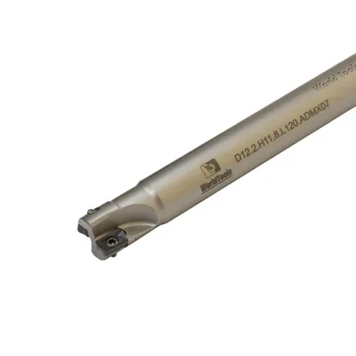 Fresa de topo ø 10 x 120mm 2 cortes haste ø 09,8mm para inserto admx 07 - guran