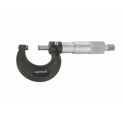 Micrômetro externo com arco em ferro fundido 025 a 050 x 0,01mm - 503.001 king tools