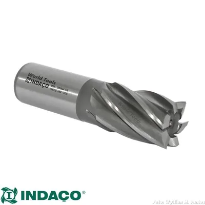 Fresa hss reta 6 cortes ø 22,0 x 104mm curta din844 a-n - 1501 indaço