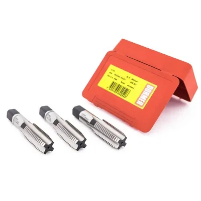 Jogo de macho manual hss bsw 1/2" x 12 tpi três peças i, ii e iii din351 - e115 dormer
